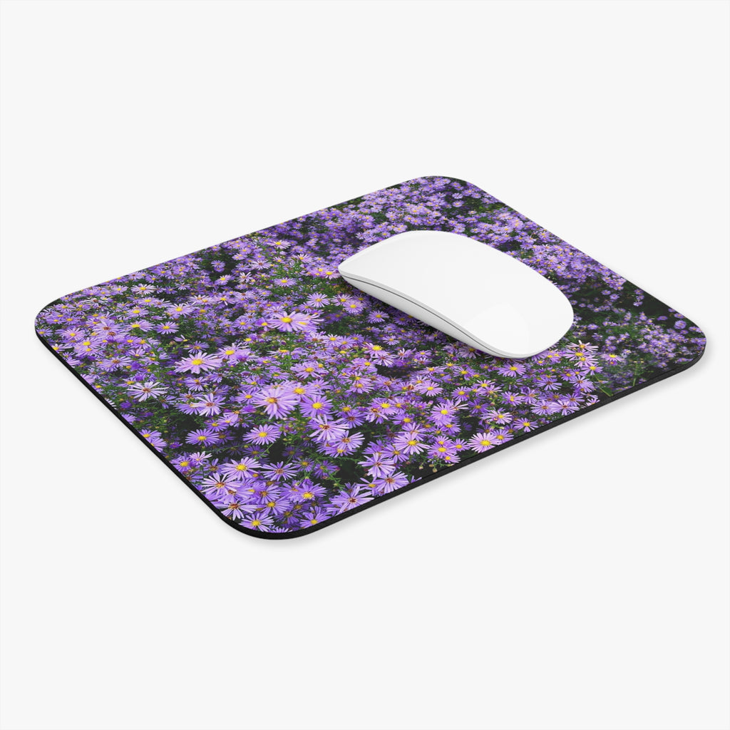 Lavender Daisy Mouse Pad — Purple Floral Desk Accessory