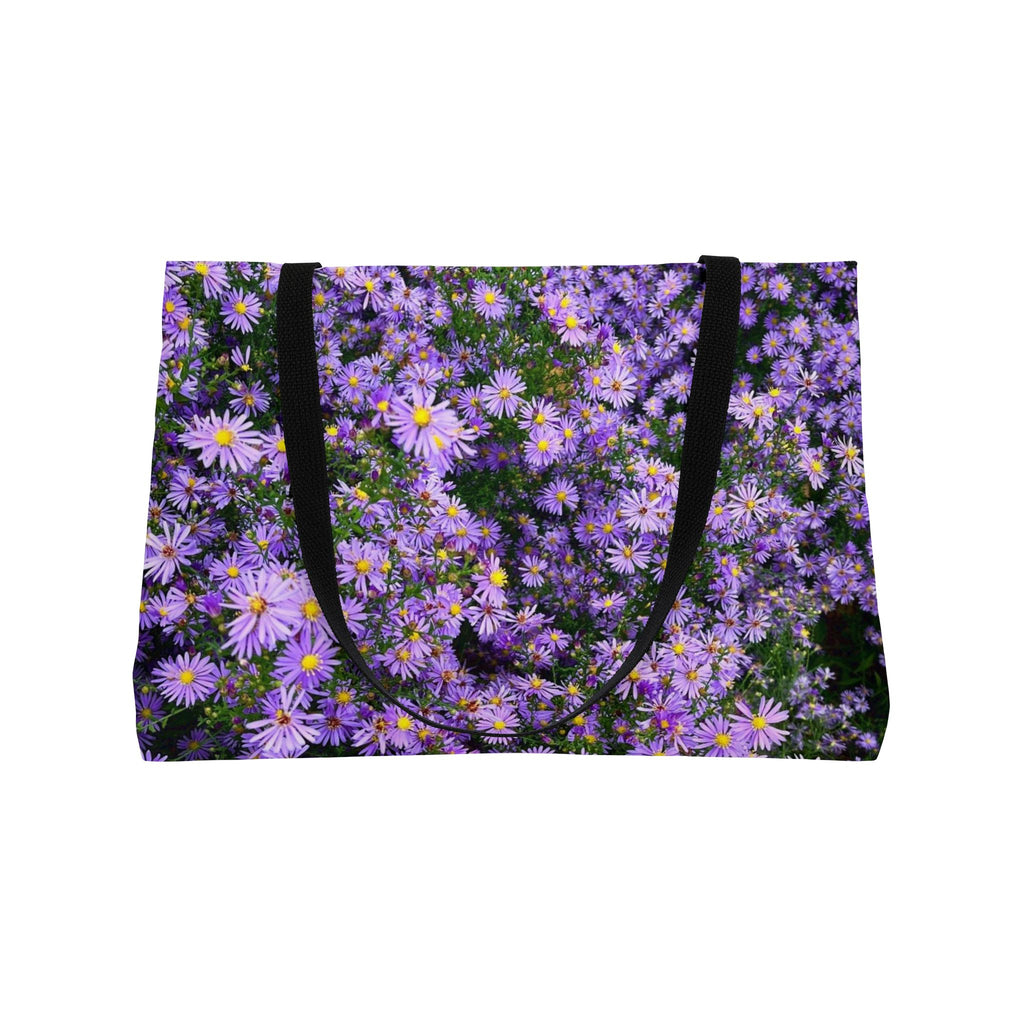 Weekender Tote Bag — Purple Aster Floral Print Beach & Travel Bag