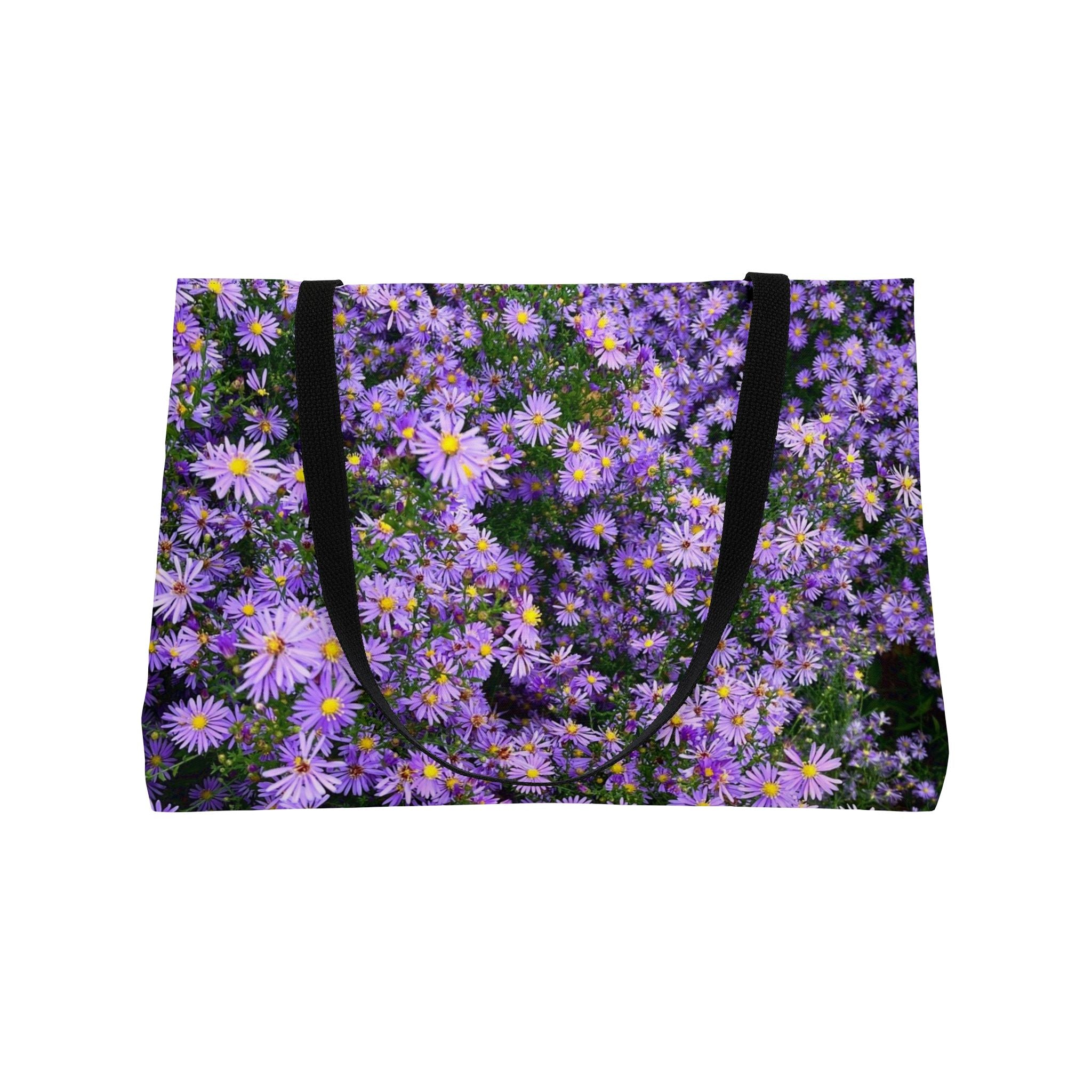 Weekender Tote Bag — Purple Aster Floral Print Beach & Travel Bag