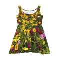 Wildflower Meadow Skater Dress — Vibrant All-Over Print Floral Dress