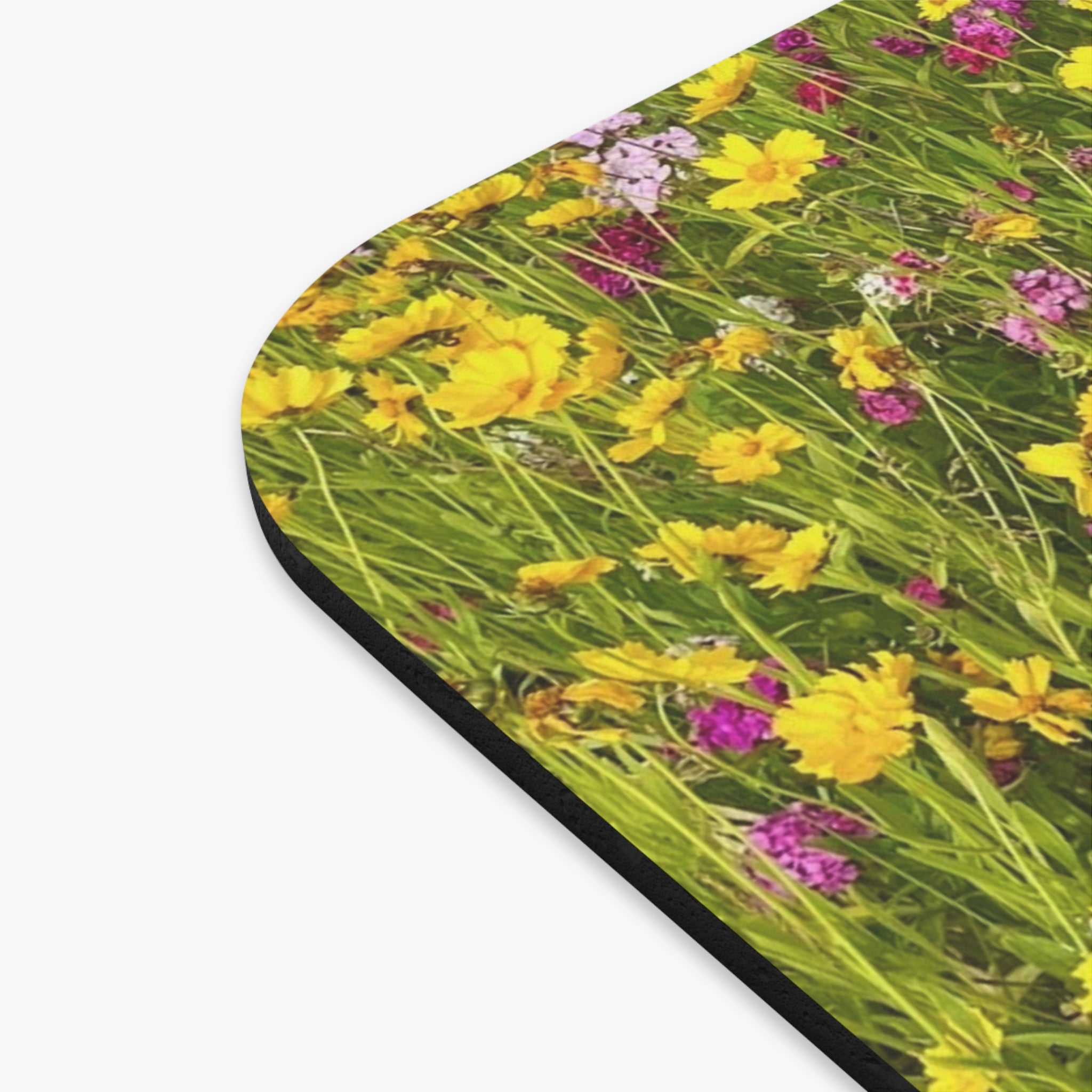 Wildflower Field Rectangle Mouse Pad — Bright Floral Desk Mat