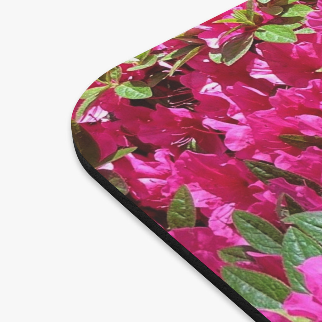 Pink Azalea Floral Mouse Pad — Vibrant Garden Desk Accessory