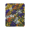 Floral Pansy Sherpa Blanket — Colorful Spring Garden Throw