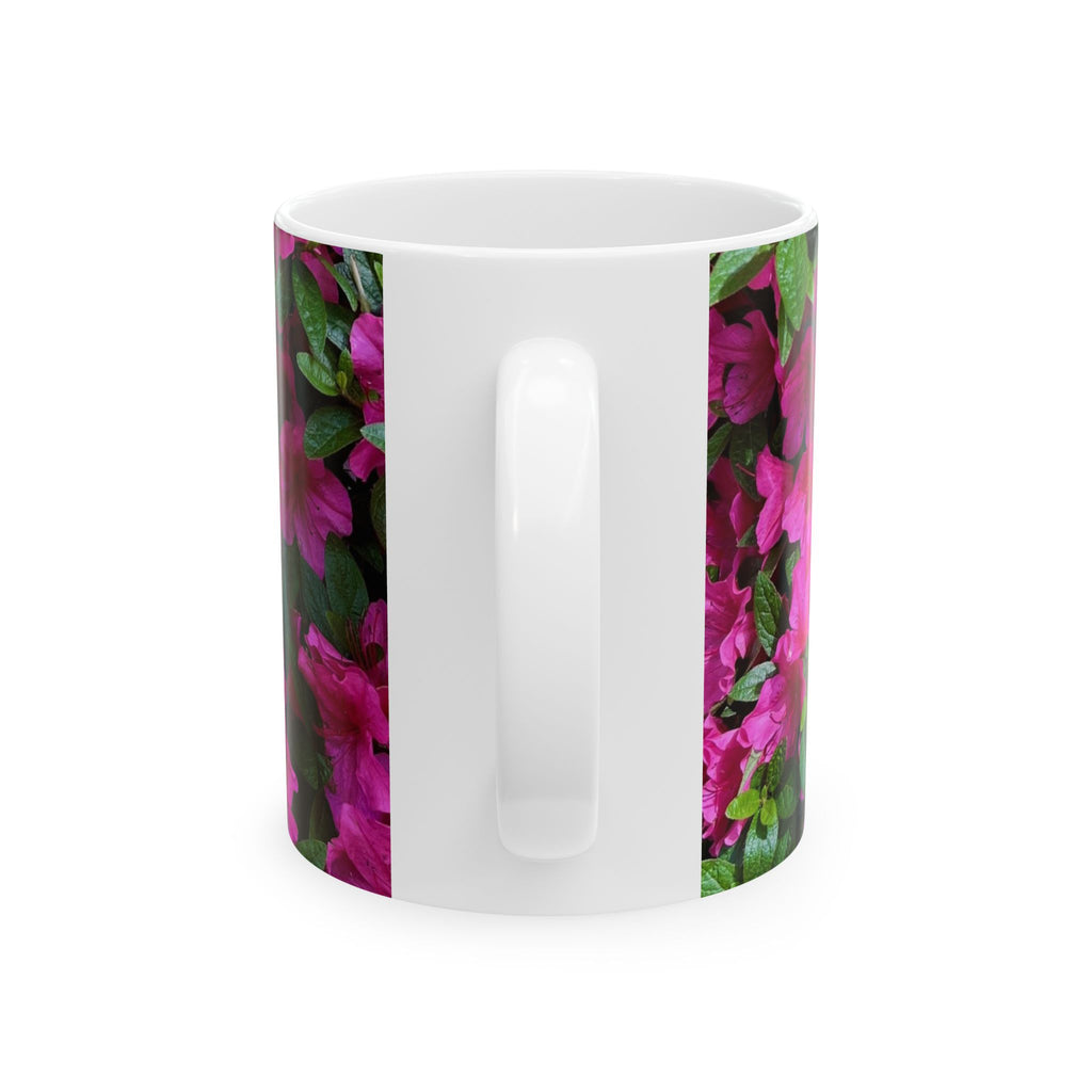 Pink Azalea Floral Mug — Vibrant Garden Tea & Coffee Cup (11oz, 15oz)