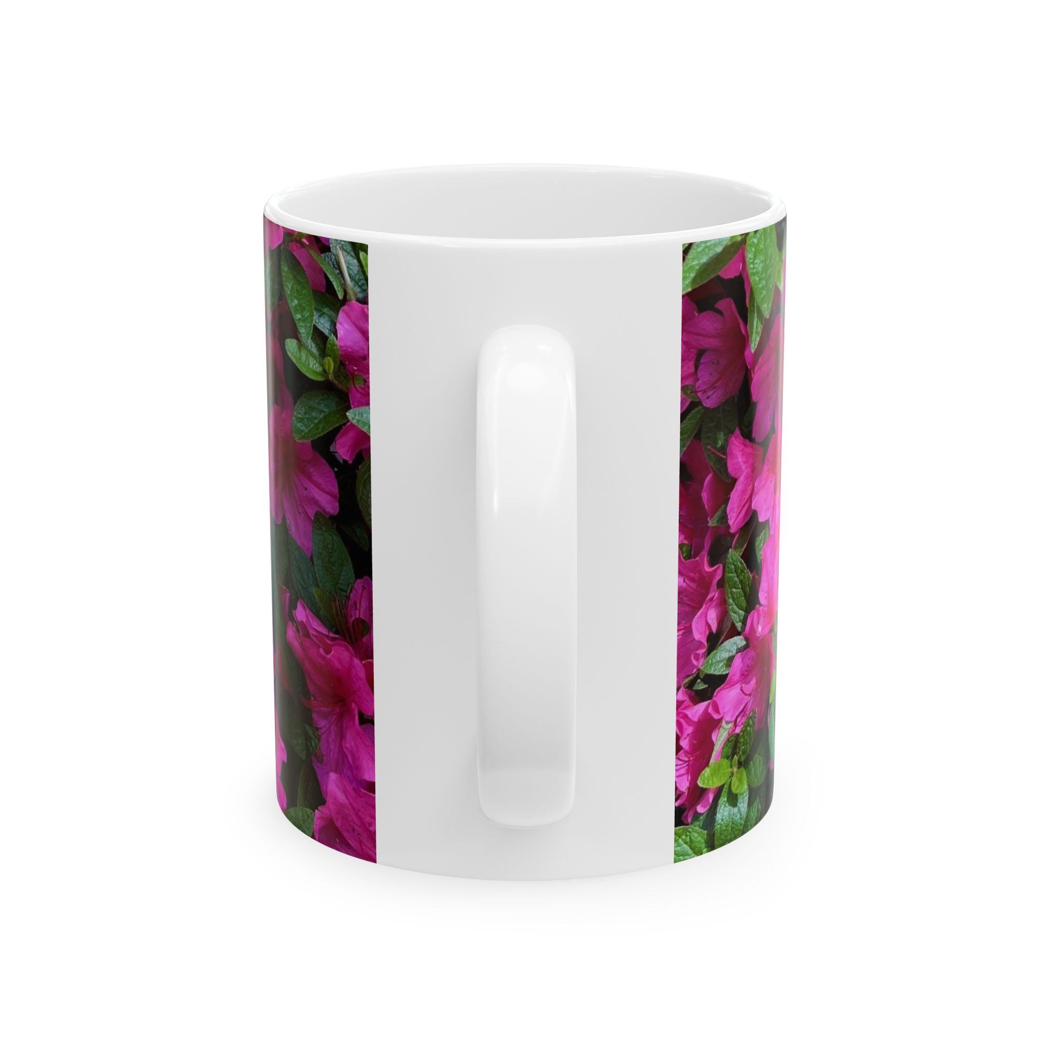 Pink Azalea Floral Mug — Vibrant Garden Tea & Coffee Cup (11oz, 15oz)