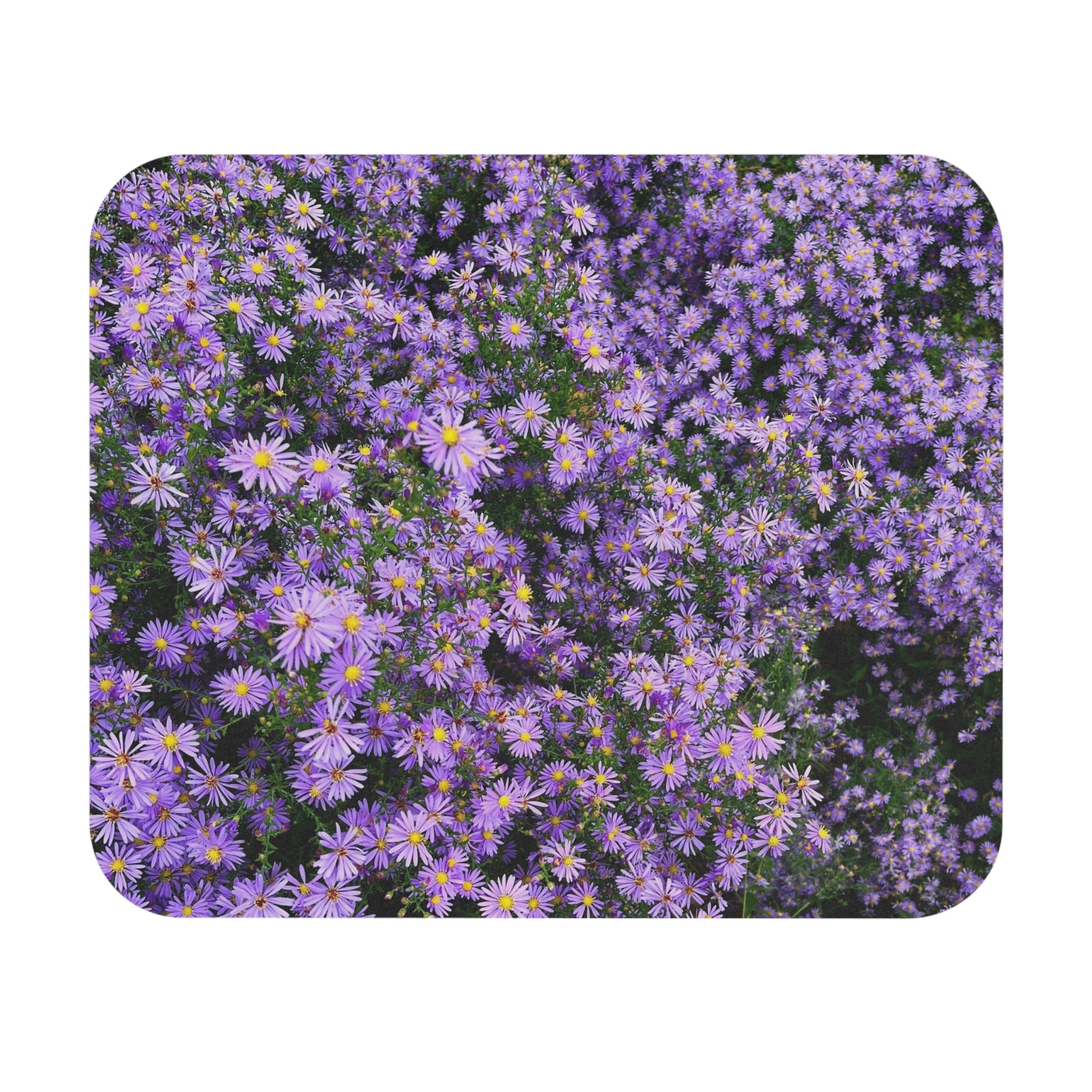 Lavender Daisy Mouse Pad — Purple Floral Desk Accessory